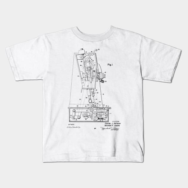 Chain Stitch for Lock Stitch Sewing Machine Vintage Patent Hand Drawing Kids T-Shirt by TheYoungDesigns